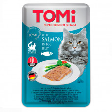TOMi Salmon In Egg Jelly Adult Cats Консервированный корм с лососем в яичном желе для кошек