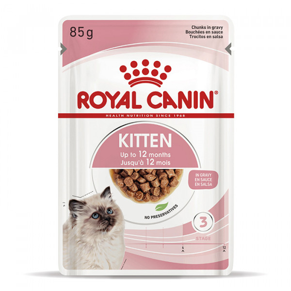 Royal Canin Kitten Instinctive in Gravy консерва для кошенят (шматочки в соусі) фото