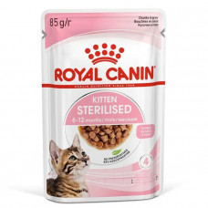 Royal Canin Kitten Sterilised in Gravy консерва для стерилізованих кошенят шматочки в соусі фото