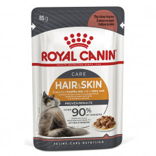 Royal Canin Hair&Skin Care in Gravy консерва для дорослих котів для красивої шкіри та шерсті ( шматочки в соусі)