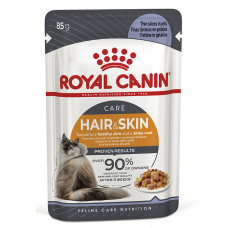 Royal Canin Hair&Skin Care  in Jelly консерва для котов для красивой кожи и шерсти ( кусочки в желе)