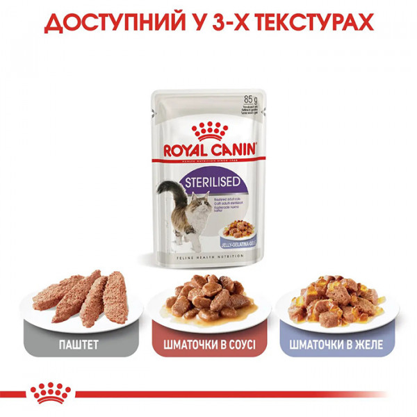Royal Canin Sterilised Gravy консерва для стерилізованих котів (шматочки в соусі) фото