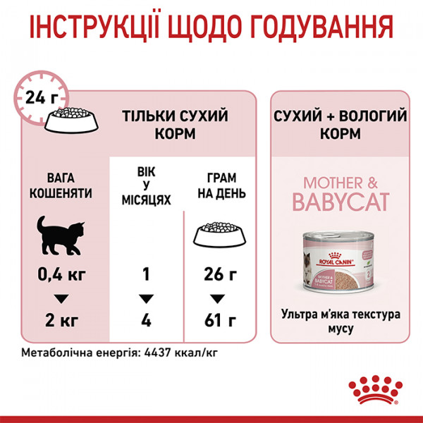 Royal Canin Mother & Babycat сухий корм для вагітних та годуючих кішок і кошенят від 1 до 4 місяців фото