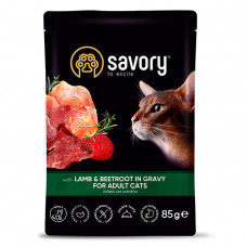 Savory Lamb & Beetroot in Gravy for Adult Cats Консервированный корм с ягненком для взрослых котов
