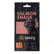 Savory Snack Salmon Хрустящие подушечки с лососем для прихотливых кошек