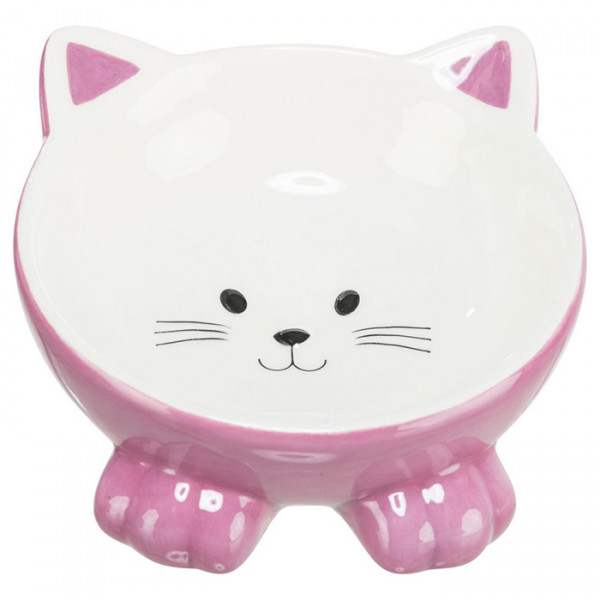 Trixie Ceramic Bowl Миска керамическая, приподнятая в виде котика фото