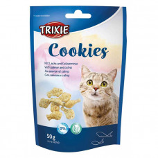 Trixie Cookies Лакомство для кошек, с лососем и кошачьей мятой