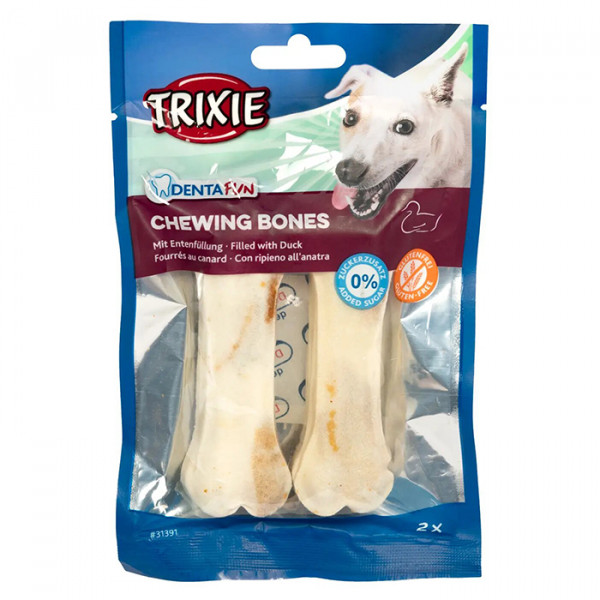 Trixie Denta Fun Chewing Bones Duck Косточки с уткой для чистки зубов собак фото