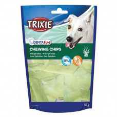 Trixie Denta Fun Chewing Chips Чіпси зі спіруліною для чищення зубів собак фото