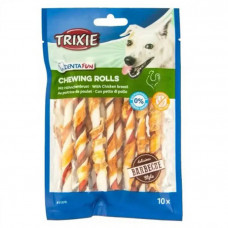 Trixie Denta Fun Chewing Rolls Chicken Палички з куркою-барбекю для чищення зубів собак фото