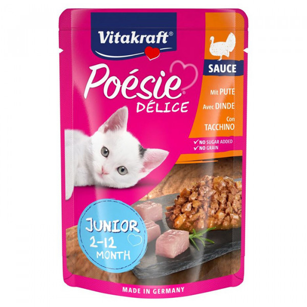 Vitakraft Poesie Delice Junior Консервований корм з індичкою для кошенят фото