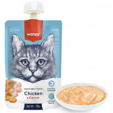 Wanpy Chicken & Carrot Крем-суп с курицей и морковью для кошек