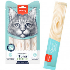 Wanpy Creamy Lickable Treats Tuna & Codfish Кремові ласощі з тунцем і тріскою для котів