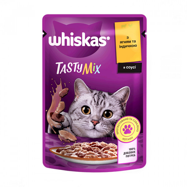 Whiskas Tasty Mix З ягням та індичкою в соусі фото
