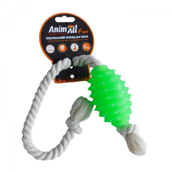 AnimAll Fun - Игрушка граната с канатом для собак 8 см фото