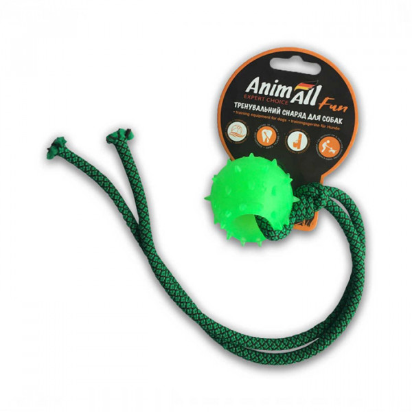 AnimAll Fun - Іграшка шар з канатом для собак, 4 см фото