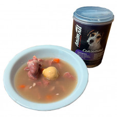 AnimAll Consommi Duck, Chicken with Hearts for Adult Dog Вологий корм консоме з качкою, курячим серцем і курячим жовтком для дорослих собак