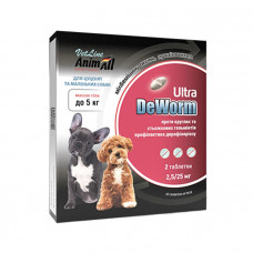 AnimAll VetLine DeWorm Ultra Антигельминтный препарат для щенков и собак весом до 5 кг