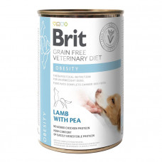 Brit Veterinary Diet Dog Obesity Лікувальний вологий корм для собак, при ожирінні та надмірній вазі, з ягнятком та горошком