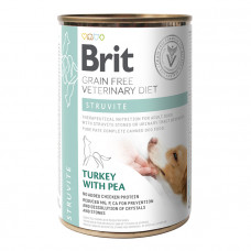Brit Veterinary Diet Dog Struvite Лечебный влажный корм для собак, при мочекаменной болезни, с индейкой и горошком