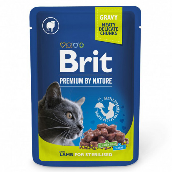 Brit Premium Cat Lamb for Sterilised Консервированный корм с ягненком для стерилизованных кошек фото