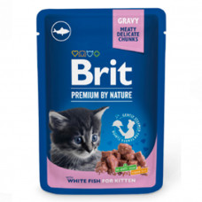 Brit Premium Cat White Fish for Kitten Консервированный корм с белой рыбой для котят