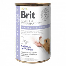 Brit Veterinary Diet Dog Gastrointestinal Лікувальний вологий корм для собак, при проблемах із травленням, лосось та горошок