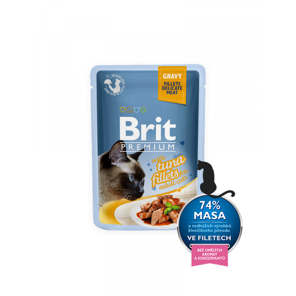 Brit Premium Cat pouch 85 g филе тунца в соусе фото