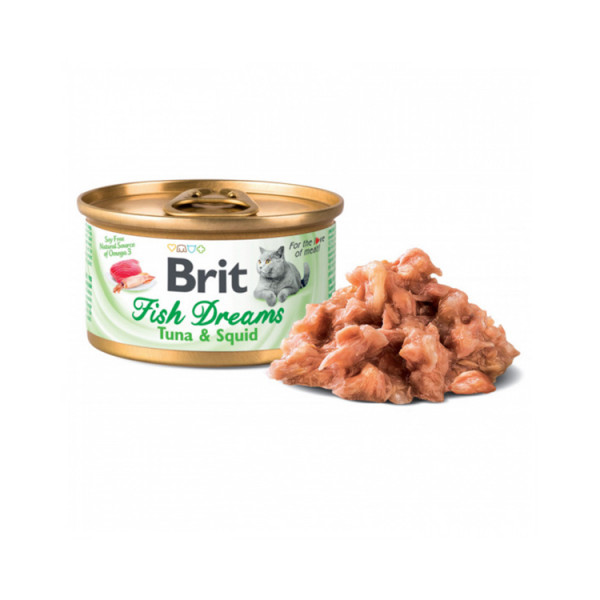 Brit Cat Fish Dreams Tuna & Squid, 80 гр фото