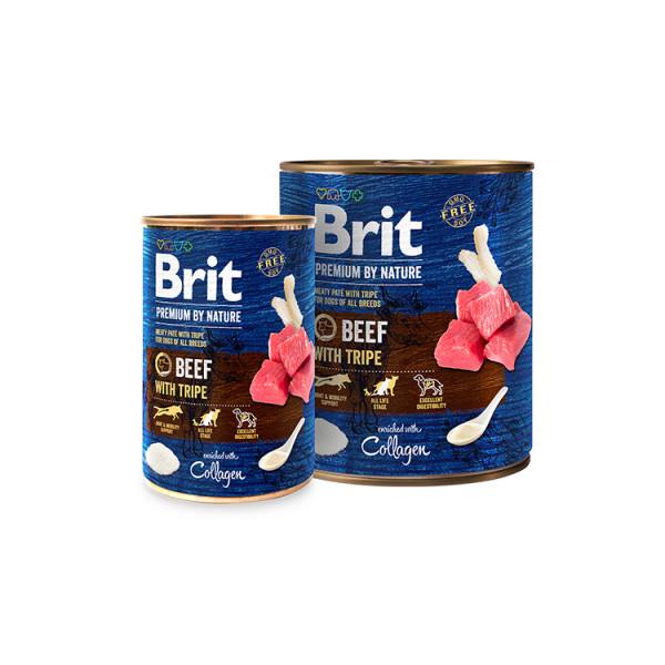 Brit Premium by Nature Beef & Tripe консерва для собак з яловичиною та рубцем (паштет) фото