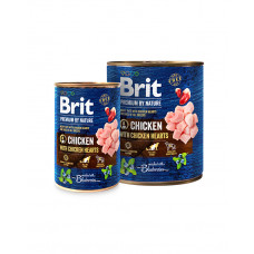 Brit Premium by Nature Chicken with Hearts консерва для собак з куркою і курячими сердечками (паштет)