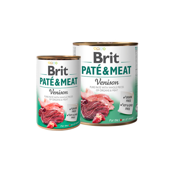 Brit Pate & Meat Dog Venison консерва для собак з м'ясом оленини (паштет) фото