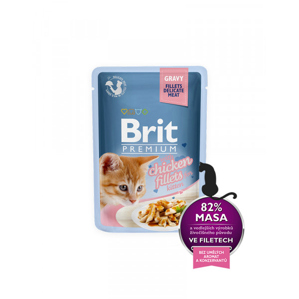 Brit Premium Cat pouch 85 g філе курки в соусі д / кошенят фото