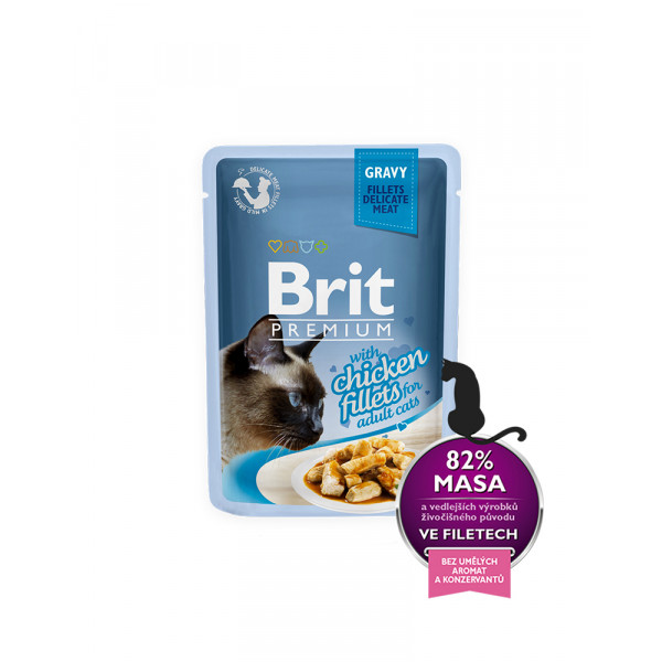 Brit Premium Cat pouch 85 g филе курицы в соусе фото