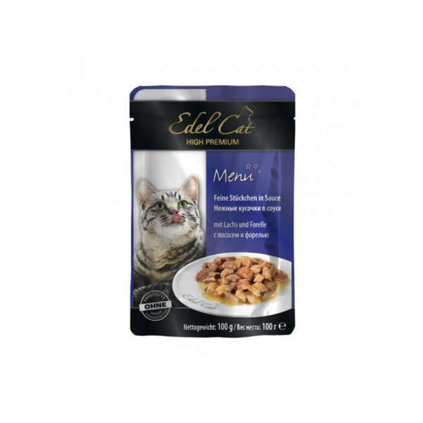 Edel Cat Ніжні шматочки в соусі з лососем і фореллю фото
