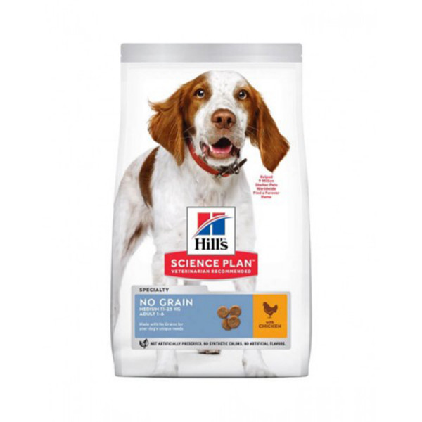 Hill's Science Plan Canine Adult Medium Breed No Grain корм для собак с курицей фото