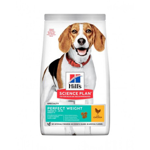 Hill's Science Plan Canine Adult Medium Breed Perfect Weight корм для собак з куркою фото
