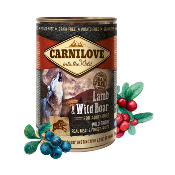 Carnilove Lamb & Wild Boar Adult Dogs консерва для собак з м'ясом ягня та кабана фото