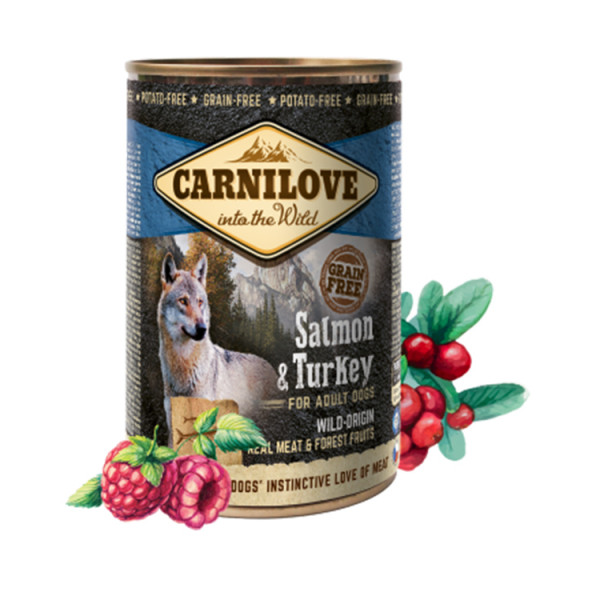 Carnilove Salmon & Turkey Adult Dogs консерва для собак з м'ясом лосося та індички фото