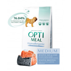 OptiMeal Гіпоалергенний корм для дорослих собак середніх порід (від 10 до 25 кг) - лосось