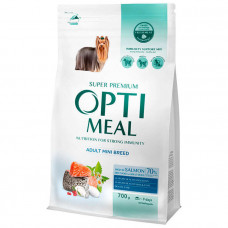 OptiMeal Adult Mini Breed with Salmon Сухий корм із лососем для дорослих собак малих порід