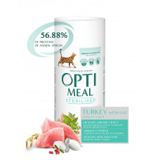 OptiMeal Для дорослих кастрованих котів і стерилізованих кішок - індичка і овес