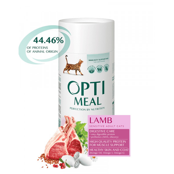 OptiMeal Для взрослых котов с чувствительным пищеварением-ягненок фото