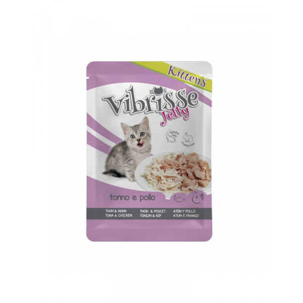 Vibrisse Jelly Kittens Для котят с курицей и тунцом в желе фото