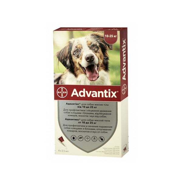 Bayer Advantix для собак весом 10-25 кг фото
