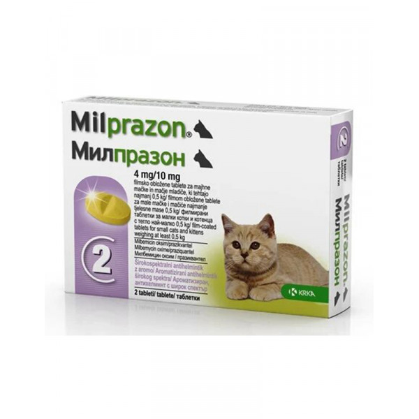 Milprazon Мілпразон - антигельмінтний препарат для кошенят та кішок вагою 0,5-2кг фото