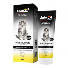 AnimAll VetLine Malt Fitopaste - Фітопаста для виведення шерсті у кішок
